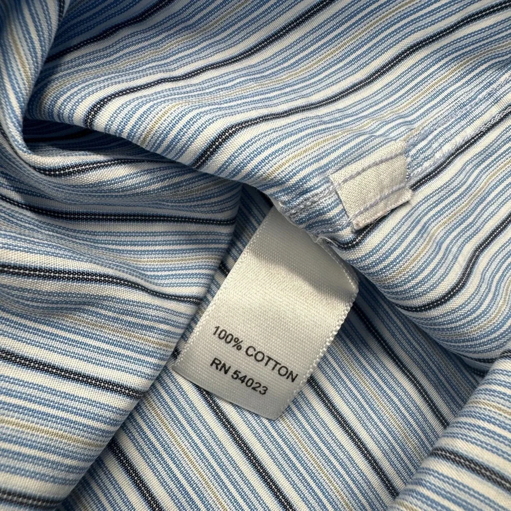 Banana Republic Long Sleeve Button Down Office Dress Shirt Blue Men's Size L